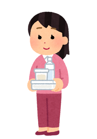 食料品の買い物をする女性のイラスト